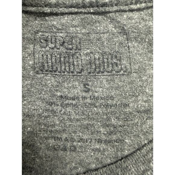 Super Mario Bros Men’s S Graphic Tee Retro Gamer Shirt Vintage Look NintendoGray - Picture 4 of 6